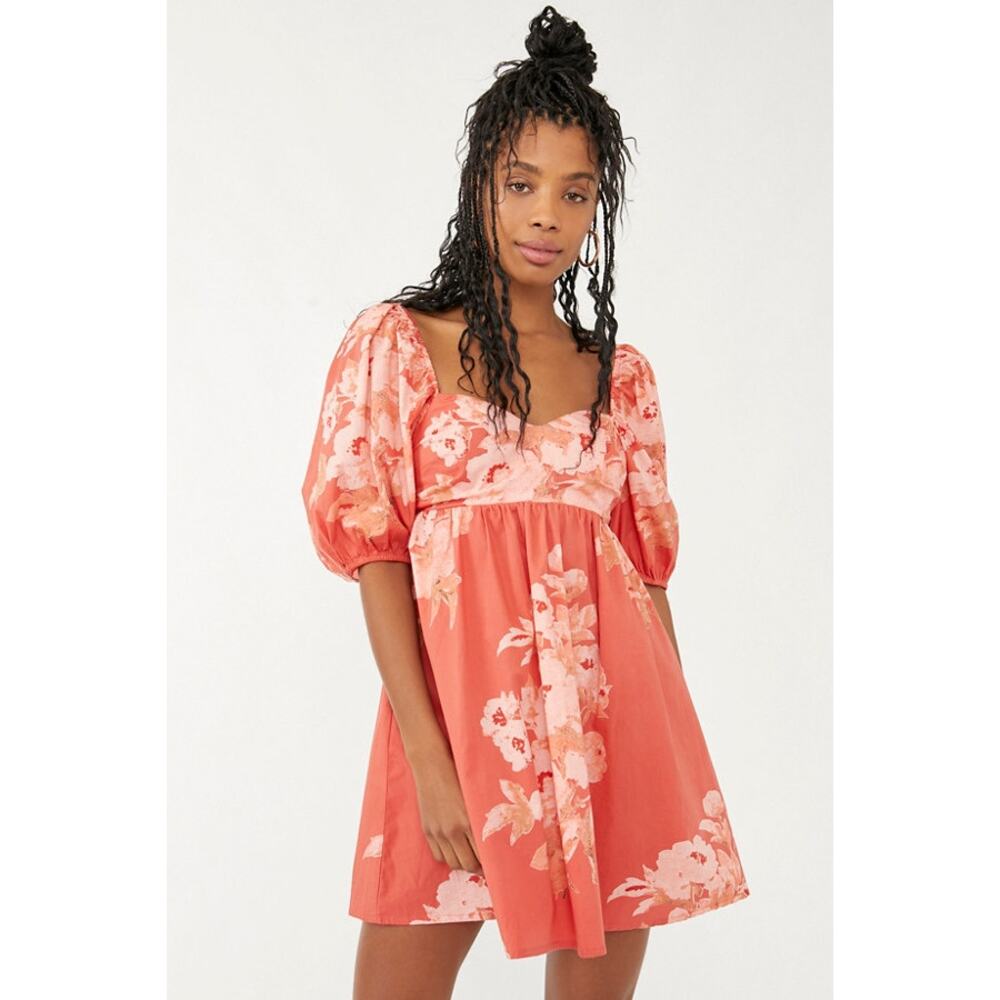 Free People Peony Babydoll Dress Pink Floral